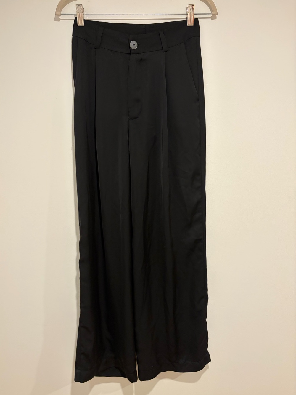 RESA Black Wide-Leg Dress Trousers